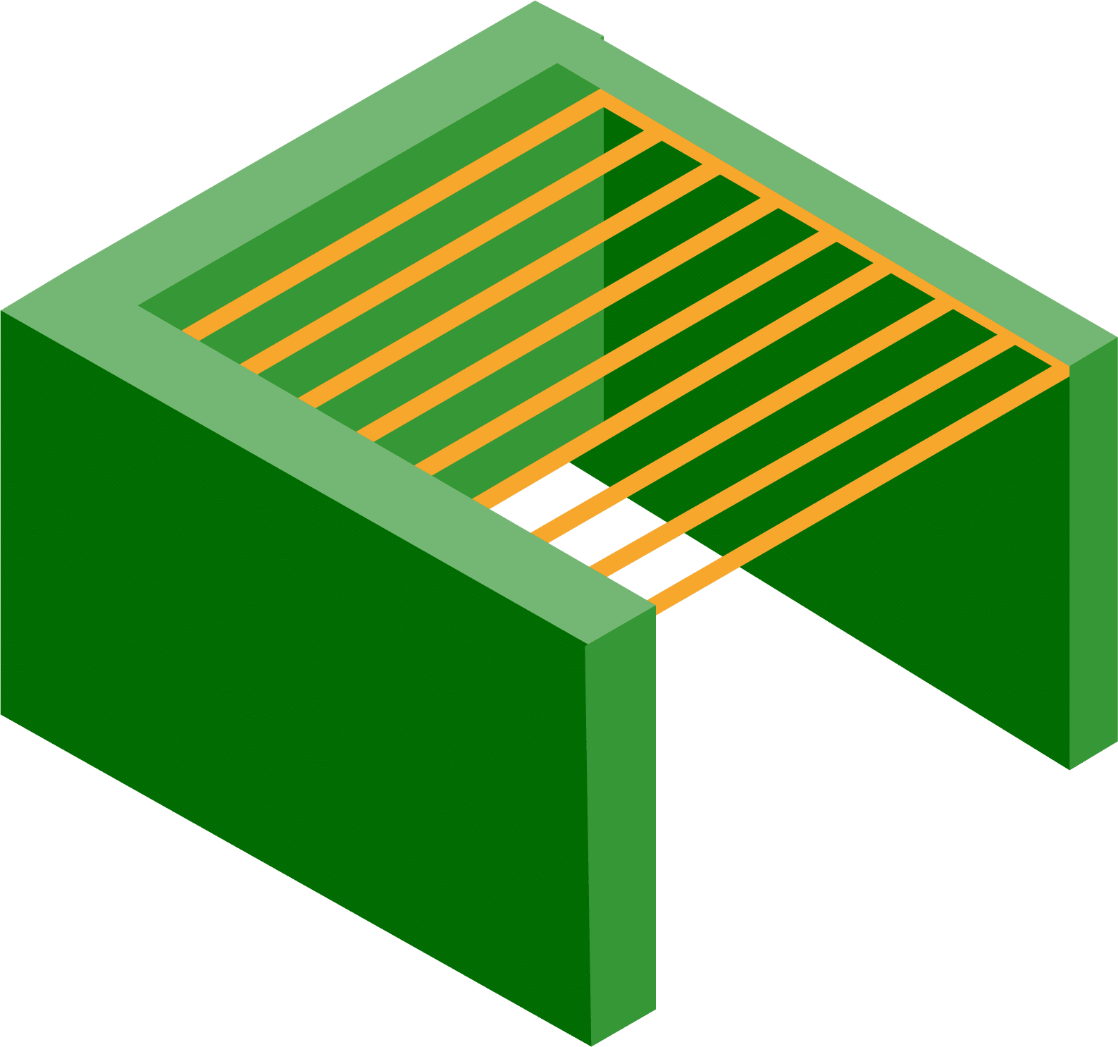 Pergola entre murs