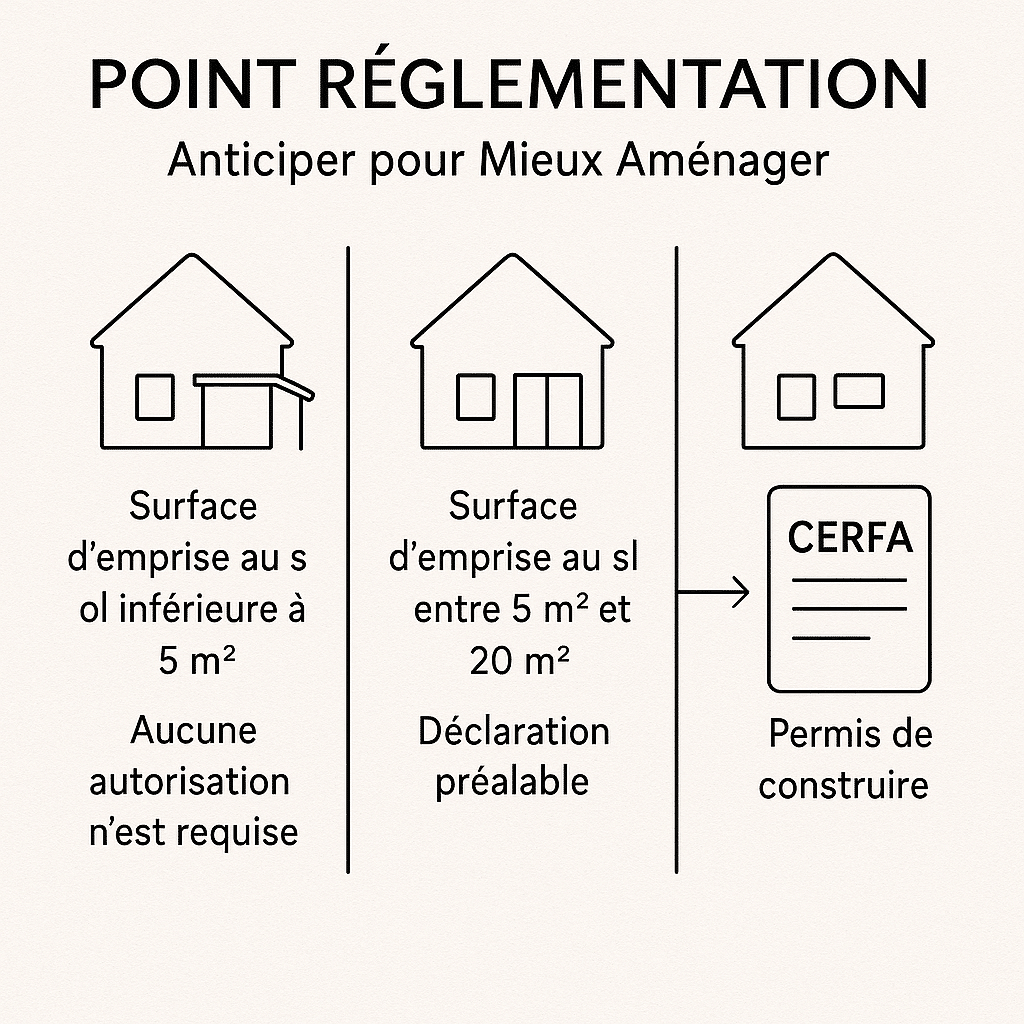 Point Réglementation : Anticiper pour Mieux Aménager , sans autorisation , déclaration préalable , permis de construire