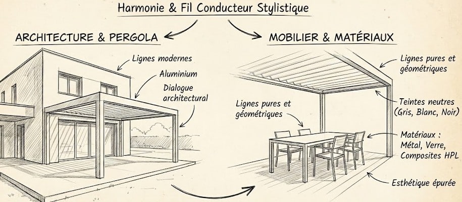 pergola type moderne et minimaliste