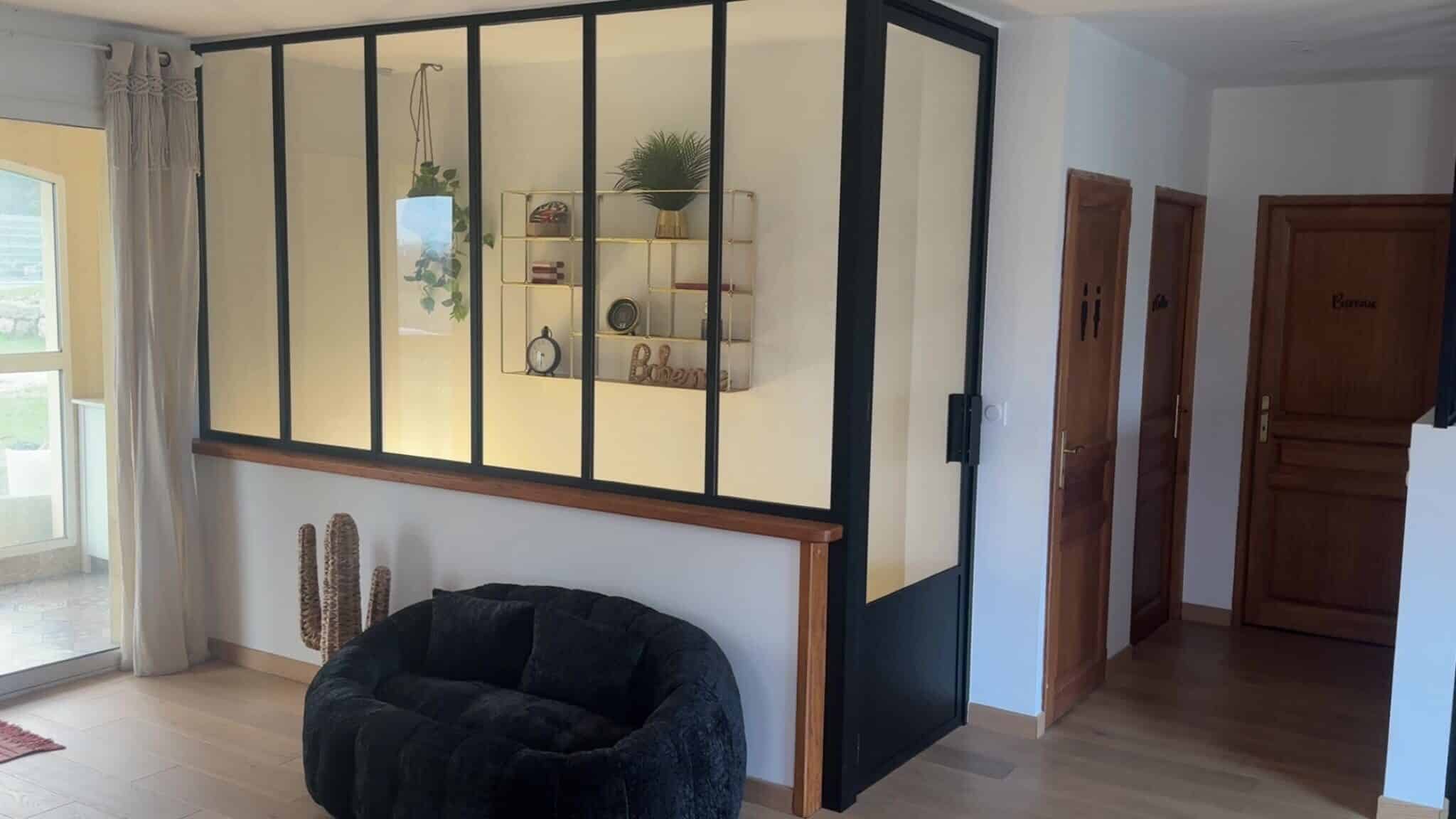 Séparation cuisine salon verrière atelier Soucieu-en-jarrest A2B Concept