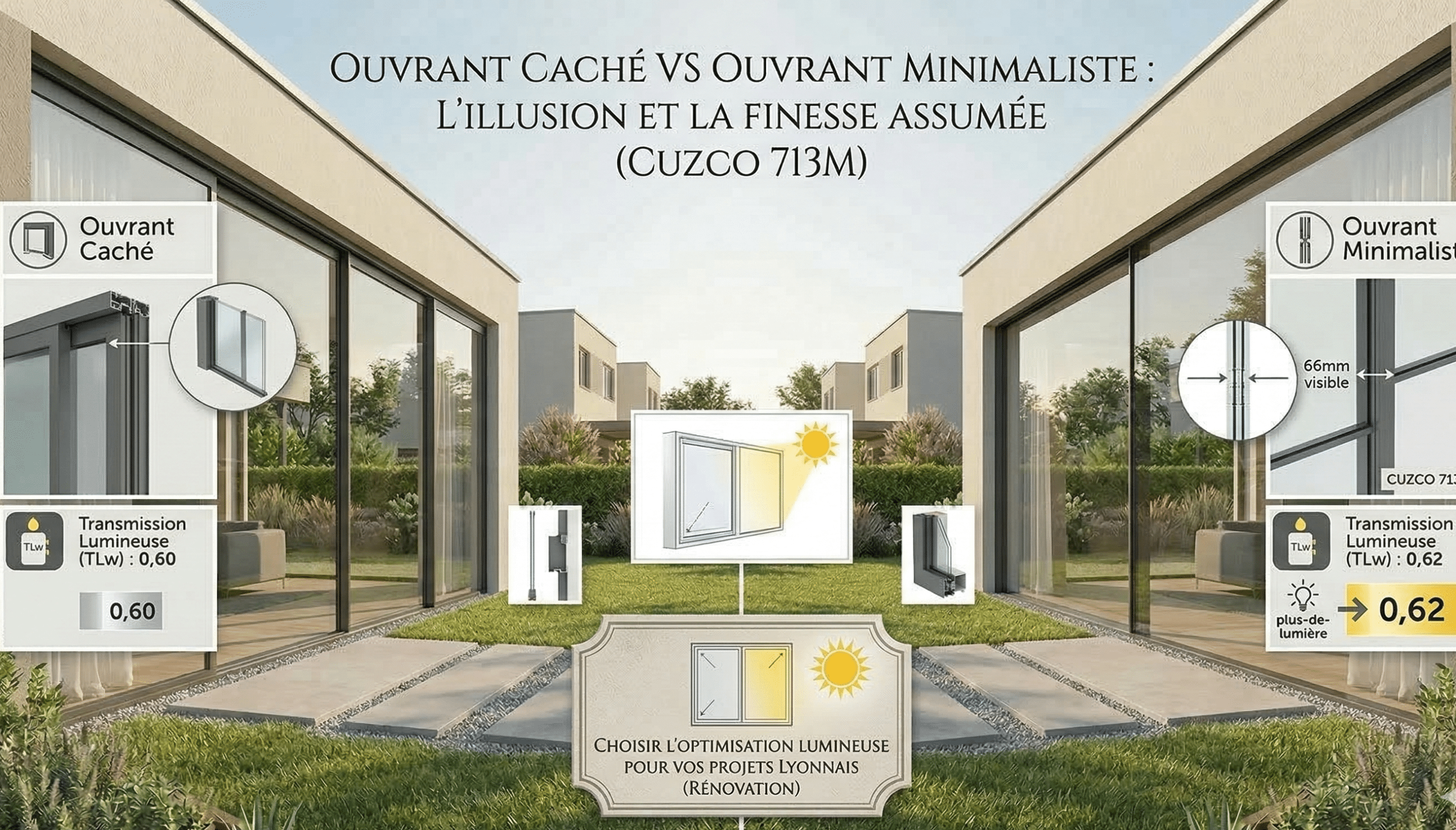 L'illusion de l'ouvrant caché face à la finesse assumée