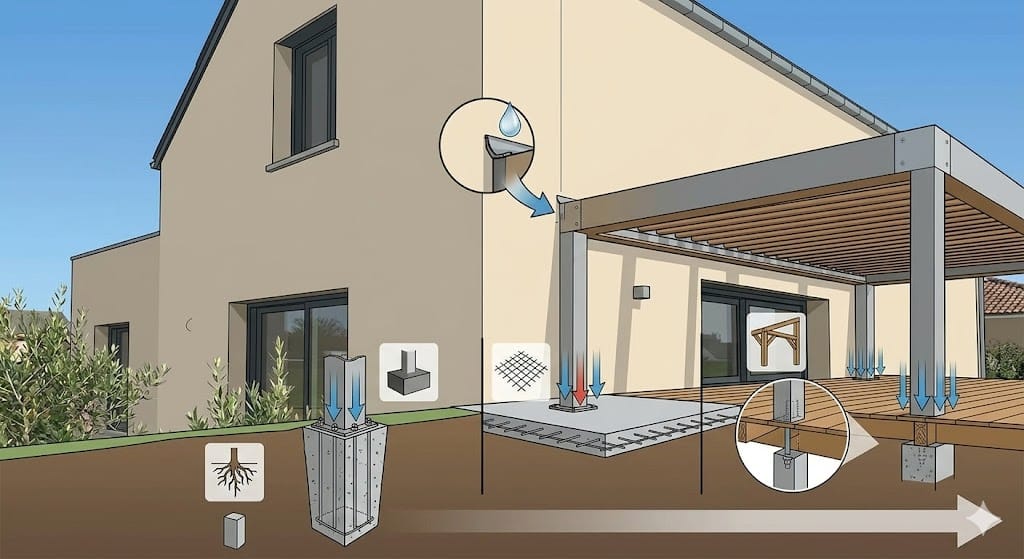 Quelle Fondation pour une Pergola Bioclimatique?