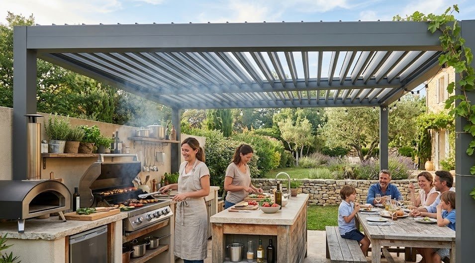 Pourquoi la pergola est l'écrin idéal pour une cuisine d'été