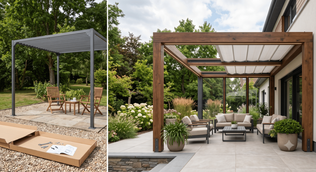 Pergola en kit vs pergola sur mesure : ce que cache la différence de prix par A2B Concept