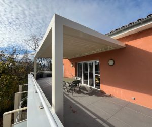 Pergola bioclimatique toit-terrasse 7ème étage A2B Concept